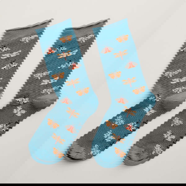 Seasalt Womens Bamboo Arty Socks Sunshade Wade Size 4-7
