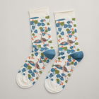 Seasalt Womens Bamboo Arty Socks Leafy Shade Chalk Size 4-7