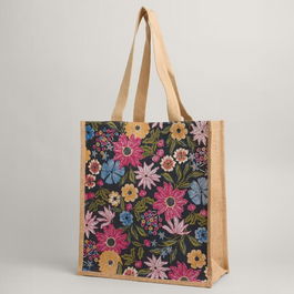 Seasalt Jute Shopper Pattern Flower Mix One Size