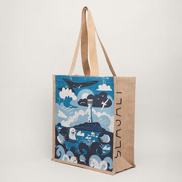 Seasalt Jute Shopper Seals at Sennen Seashore