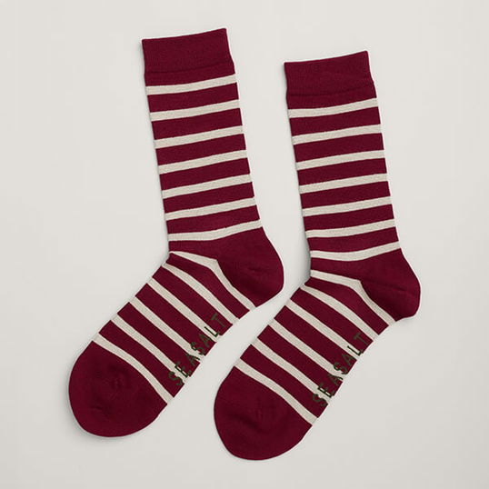 Seasalt Mens Sailor Socks Breton Acer Size 8-12