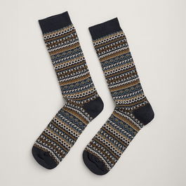 Seasalt Mens Bloomin Good Socks Fair Isle Longstone Maritime Size 8-12
