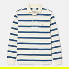 Joules Mens Cream Blue Stripe Onside Rugby Shirt