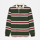 Joules Mens Red Green Stripe Onside Rugby Shirt