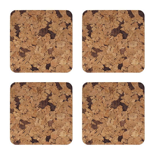 iStyle Desert Set of 4 Cork Veneer Coasters