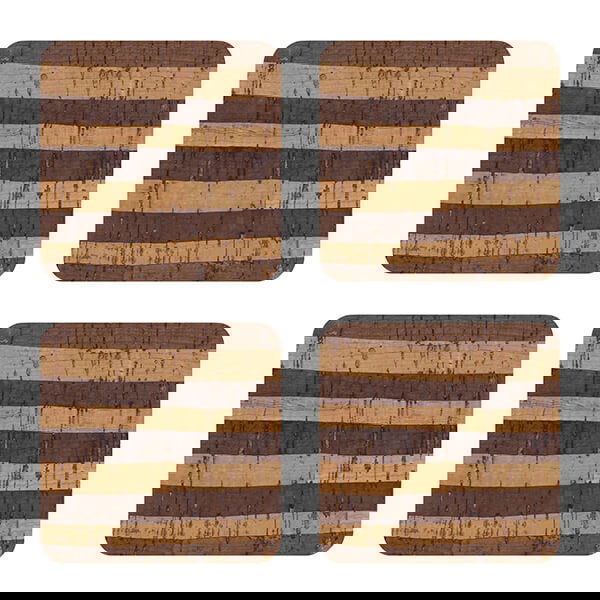 iStyle Tiger Set of 4 Cork Veneer Coasters