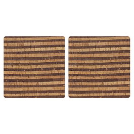iStyle Tiger Set of 2 Cork Veneer Placemats