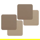 iStyle Taupe and Sandstone Flexi Set of 4 Faux Leather Coasters