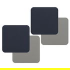 iStyle Navy and Grey Flexi Set of 4 Faux Leather Coasters