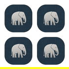 iStyle Luxe Elephant Set of 4 Velvet Backed Coasters