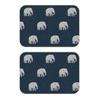 iStyle Luxe Elephant Set of 2 Velvet Backed Placemats