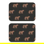 iStyle Luxe Tiger Set of 2 Velvet Backed Placemats