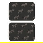 iStyle Luxe Zebra Set of 2 Velvet Backed Placemats