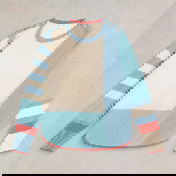 White Stuff Emma Colourblock Jumper Blue Multi