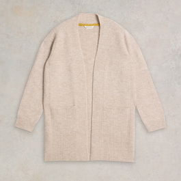 White Stuff Erin Longline Cardi Light Natural