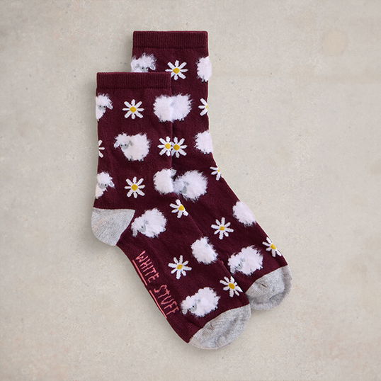 White Stuff Fluffy Sheep Ankle Socks