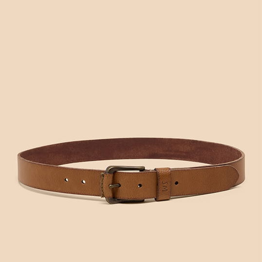 White Stuff Leather Belt Mid Tan