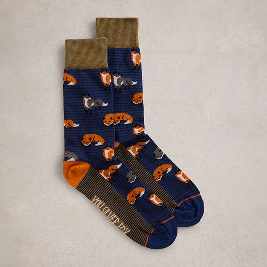 White Stuff Mens Silver Fox Ankle Socks