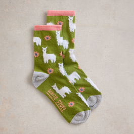 White Stuff Fluffy Llama Ankle Socks