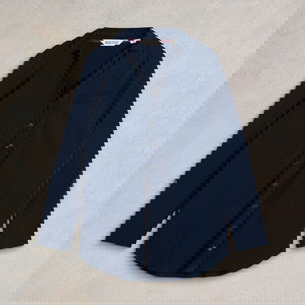 White Stuff Annie Longline Shirt Dark Navy