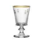 La Rochere Bee Stemmed Wine Glass Gold Rimmed 240ml