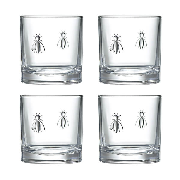 La Rochere Bee Whisky Tumbler 320ml Set Of 4