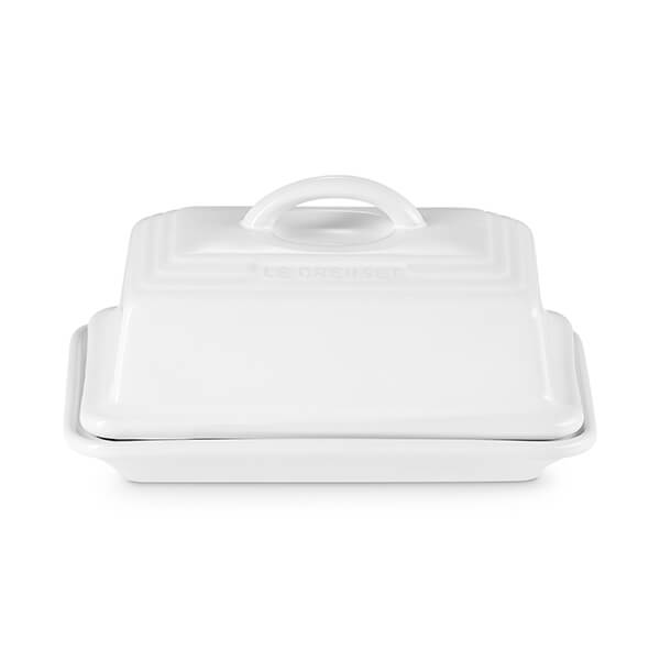 Le Creuset White Stoneware Butter Dish