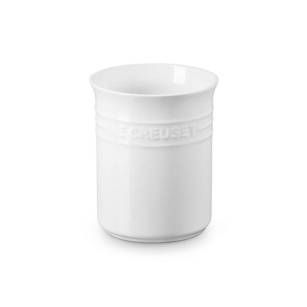Le Creuset White Stoneware Small Utensil Jar