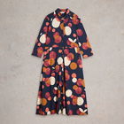White Stuff Rua Jersey Shirt Dress Navy Print