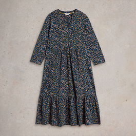 White Stuff Naya Jersey Dress Navy Multi