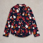White Stuff Annie Jersey Shirt Plum Print