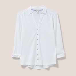 White Stuff Annie Jersey Shirt Brilliant White