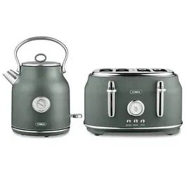 Tower Renaissance Kettle & 4 Slice Toaster Set Forest Green