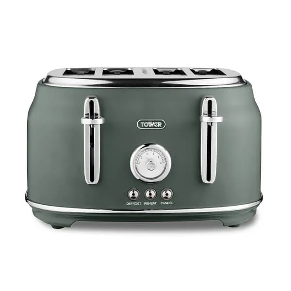 Tower Renaissance Toaster 4 Slice Forest Green