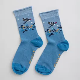 Seasalt Snowy Scenes Socks Gwennol Starling Size 4-7