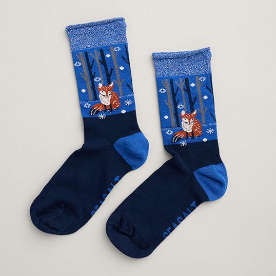 Seasalt Snowy Scenes Socks Snow Step Maritime Size 4-7
