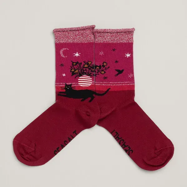 Seasalt Snowy Scenes Socks Hearth Dulse Size 4-7