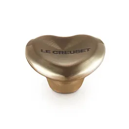 Le Creuset Heart Knob Light Gold 47mm