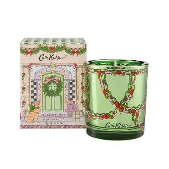 Cath Kidston A Doll`s House Festive Glass Candle in Carton 180g