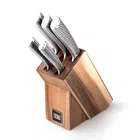 Taylor`s Eye Witness Stratford Black Painted 5 Piece Hollow Handle Acacia Wood Knife Block Set
