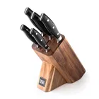 Taylor`s Eye Witness 5 Piece Kingston Triple Rivetted Acacia Wood Knife Block Set