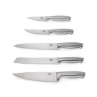 Taylor`s Eye Witness Berkeley Stainless Steel 5 Piece Hollow Handle Acacia Wood Knife Block Set