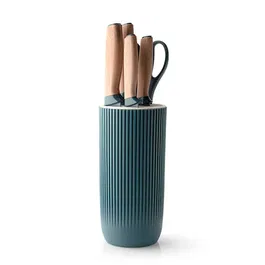 Taylor's Eye Witness Fjord Blue Madison 6 Piece Knife Block Set With Kitchen Scissors