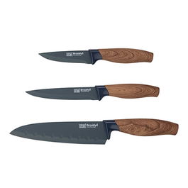 Taylor's Eye Witness Brooklyn Walnut 3 Piece Kitchen Knife Set