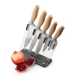 Taylor's Eye Witness Brooklyn Beech 5 Piece Sloping Knife Block Set