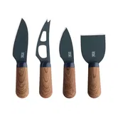 Taylor's Eye Witness Brooklyn Walnut 4 Piece Cheese Knife Set
