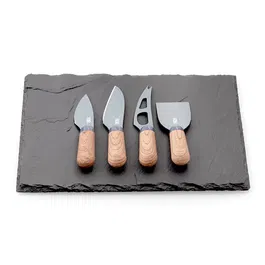 Taylor's Eye Witness Brooklyn Slate Walnut Cheese Board & Cheese Knife Set