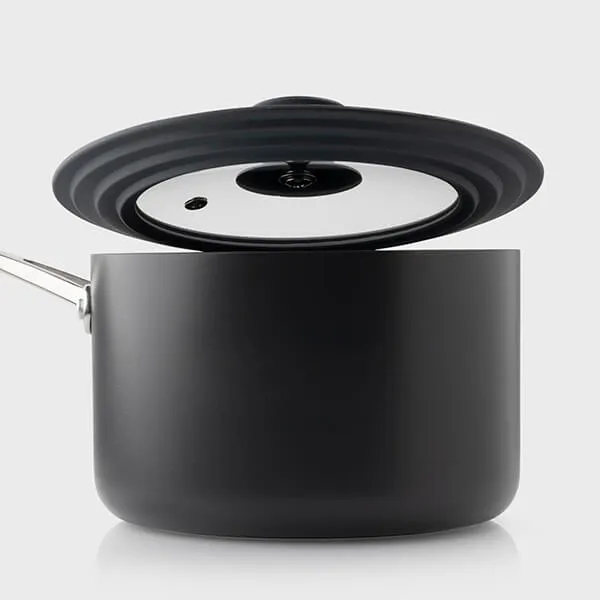 Taylor's Eye Witness 16-18-20cm Silicone and Glass Universal Pan Lid Black