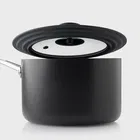 Taylor`s Eye Witness 16-18-20cm Silicone and Glass Universal Pan Lid Black