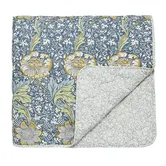 Morris & Co Kennet Quilted Bedspread 265X260cm Indigo Gold